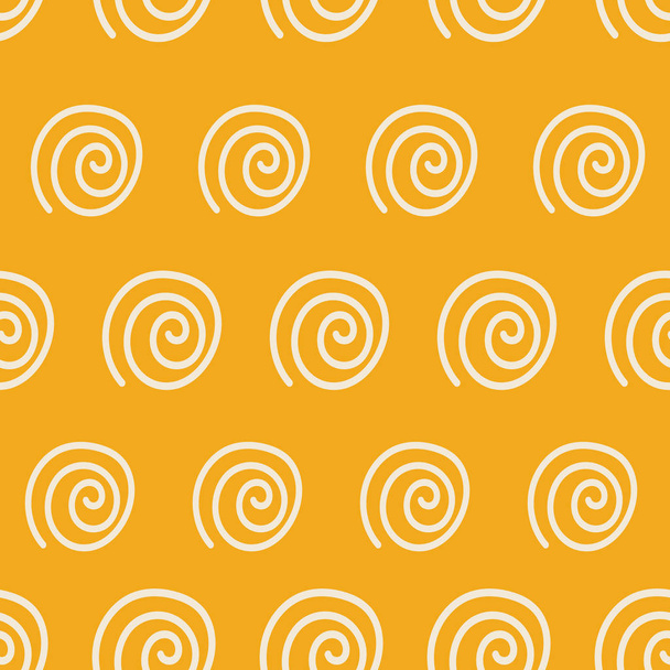 Retro yellow spiral seamless pattern print background design - Foto, immagini