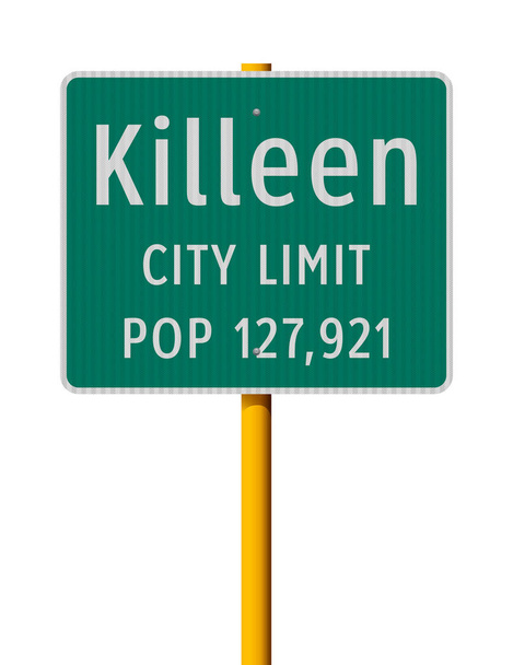 Vector illustratie van de Killeen City Limit groene wegwijzer - Vector, afbeelding