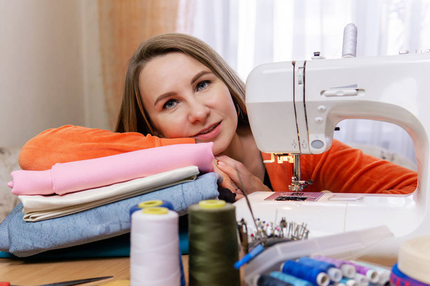 seamstress woman is resting - Photo, Image