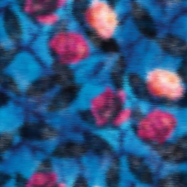 ピンクと青でぼんやりとした花模様を咲かせます - ベクター画像