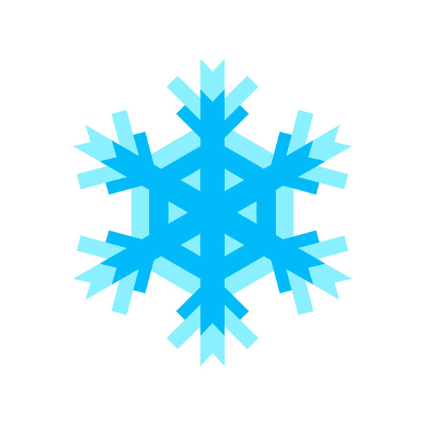 Icono de copo de nieve para Año Nuevo y diseño de Navidad color azul
. - Vector, Imagen