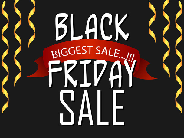 Black Friday Sale Promotion advertisement banner template background - Vektör, Görsel