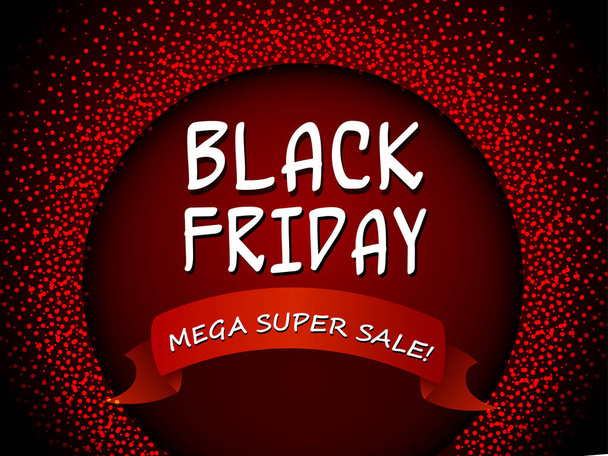 Black Friday Sale Promotion advertisement banner template background - Vector, Image