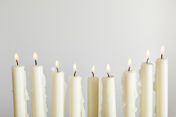 burning candles isolated on white - Fotografie, Obrázek
