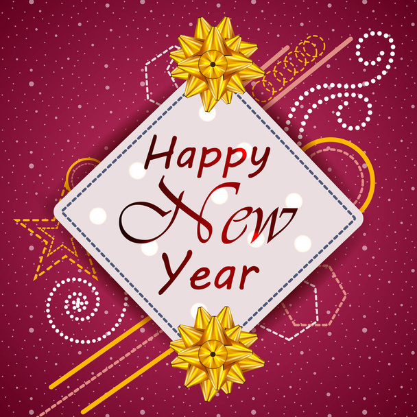 Happy New Year 2020 wishes seasonal greeting background - Vector, Image