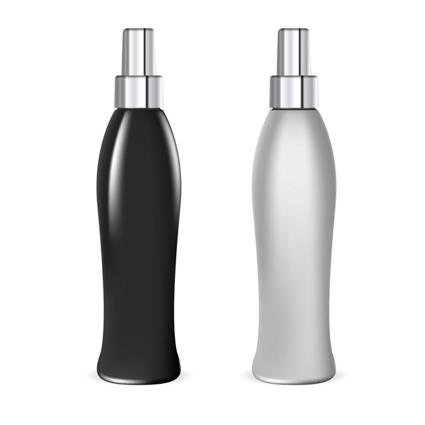 Hair protection spray cosmetic bottle mockup. - Vector, Image
