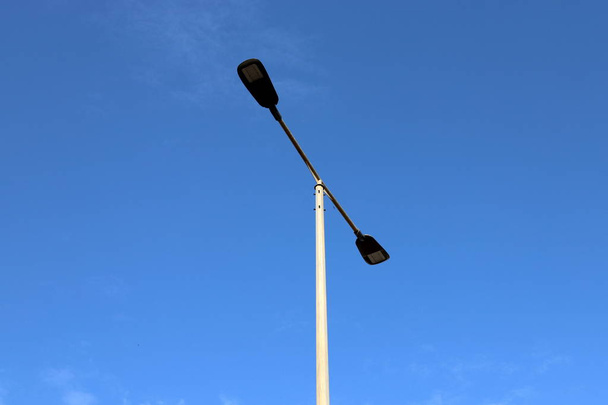 street lamp installed in a city park in northern Israel  - Foto, imagen