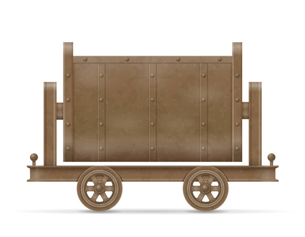 mining trolley cart vector illustration - Вектор,изображение