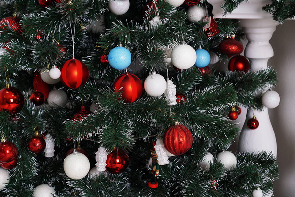 Decorações de Natal, árvore de Natal, presentes, ano novo - Foto, Imagem