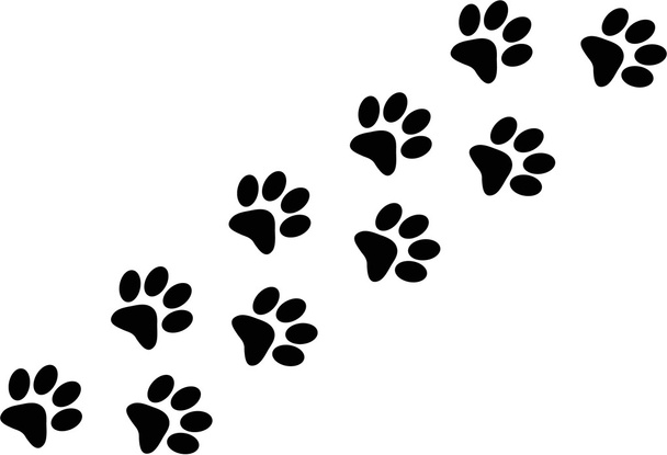 Paw trail - Vector, Image
