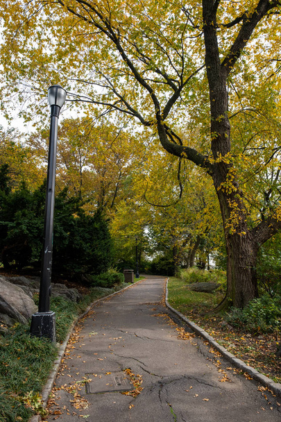 Fall foliage color of Fort Tryon Park in Fort George Manhattan - Φωτογραφία, εικόνα