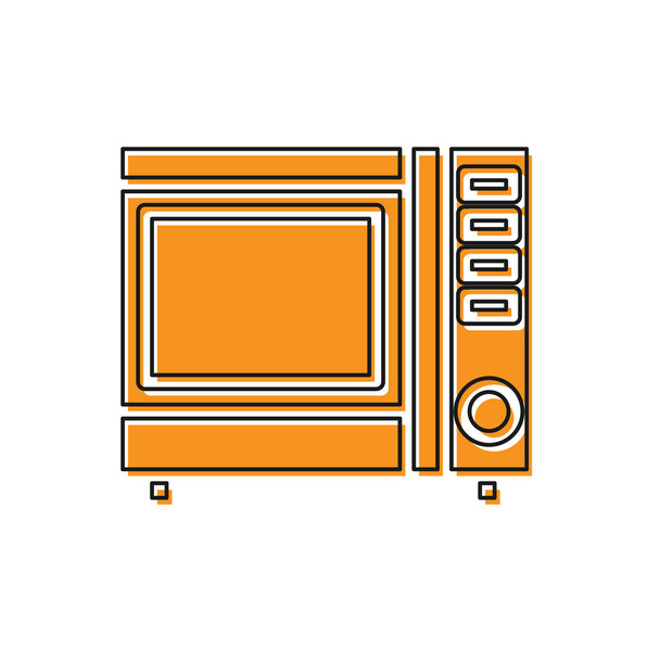 Icona Forno a microonde arancione isolata su sfondo bianco. Icona elettrodomestici. Illustrazione vettoriale
 - Vettoriali, immagini