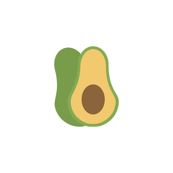 vegetable avocado flat style icon - Vektori, kuva