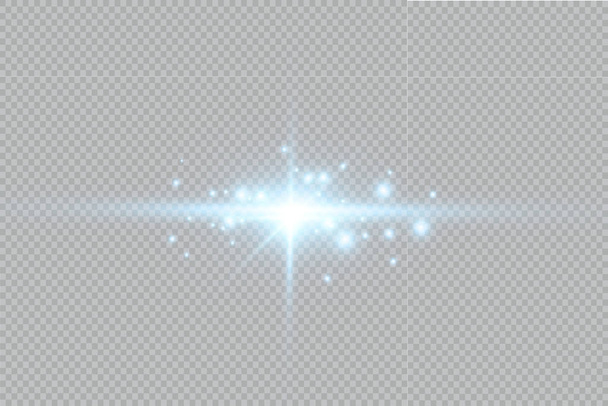 Glow light effect. Vector illustration. Christmas flash Concept. - Vector, Image