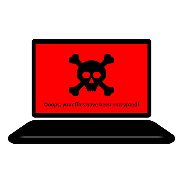 Vulnerabilidade vírus de computador PC infecção spam, ícone vetor ilustração material
 - Vetor, Imagem