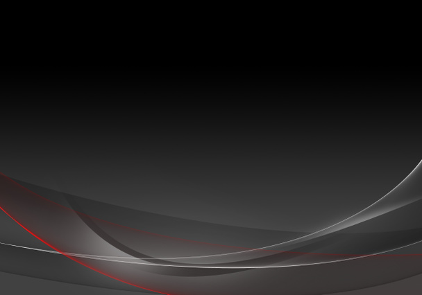 Abstract black background with dynamic red and grey lines and space for your text - Photo, Image