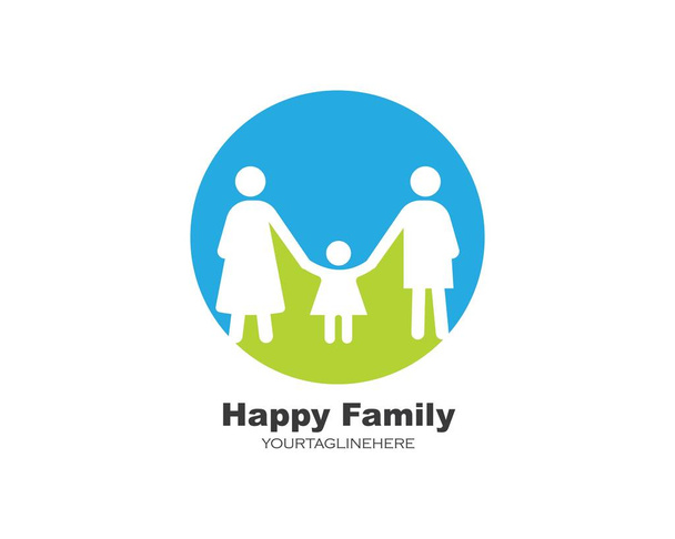 szczęśliwa rodzina wektor ikona ilustracja projekt - Wektor, obraz