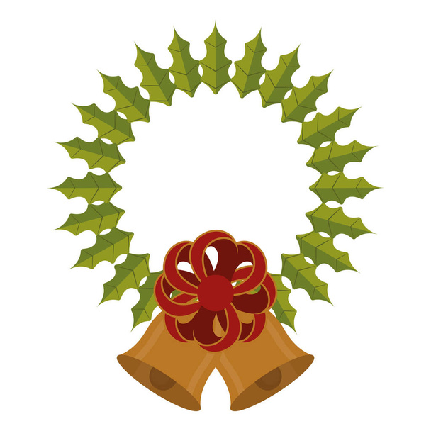 Christmas wreath image - ベクター画像