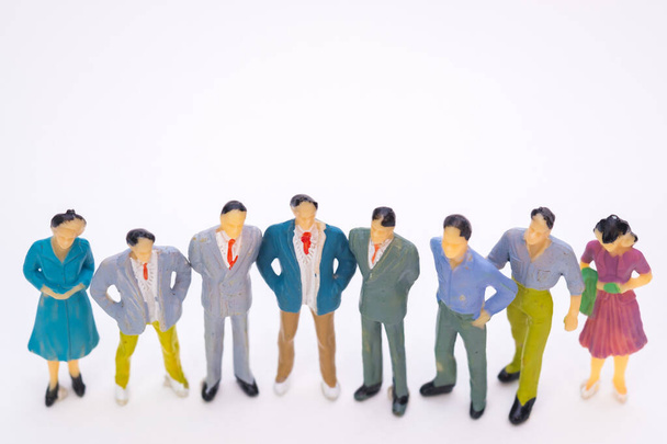Group of figure miniature businessman or small people investor a - Foto, afbeelding