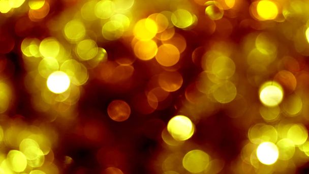 Golden festive bokeh background, defocused, blurred, circles, br - Фото, изображение