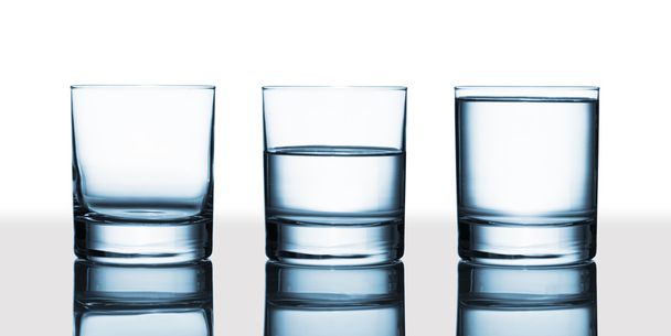 Three water glasses - Fotoğraf, Görsel