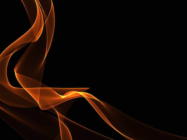 Dark abstract background with a glowing abstract waves, abstract background - Valokuva, kuva