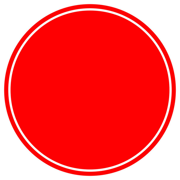 Порожнє коло зупинки Червоний фон знак, Векторна ілюстрація, Ізоляція на білому тлі, ярлик. ЕПС10
  - Вектор, зображення