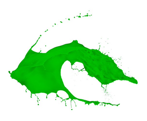 Groene verf splash - Foto, afbeelding