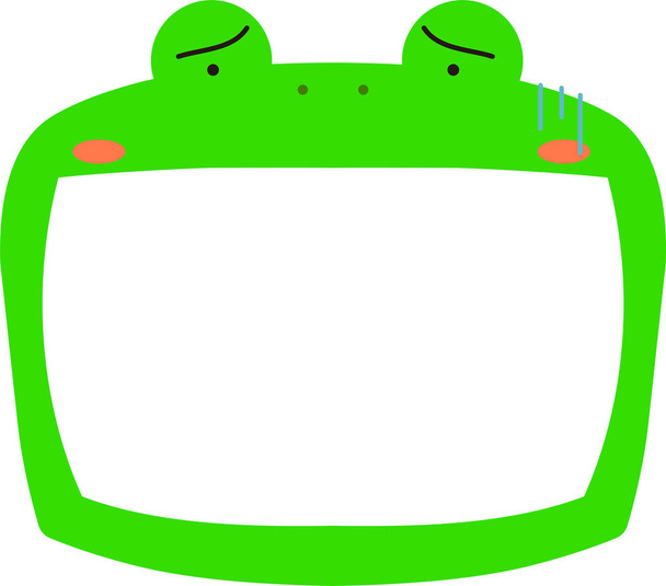 Słodka żaba tablica biała  - Wektor, obraz