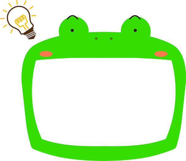 Słodka żaba tablica biała  - Wektor, obraz