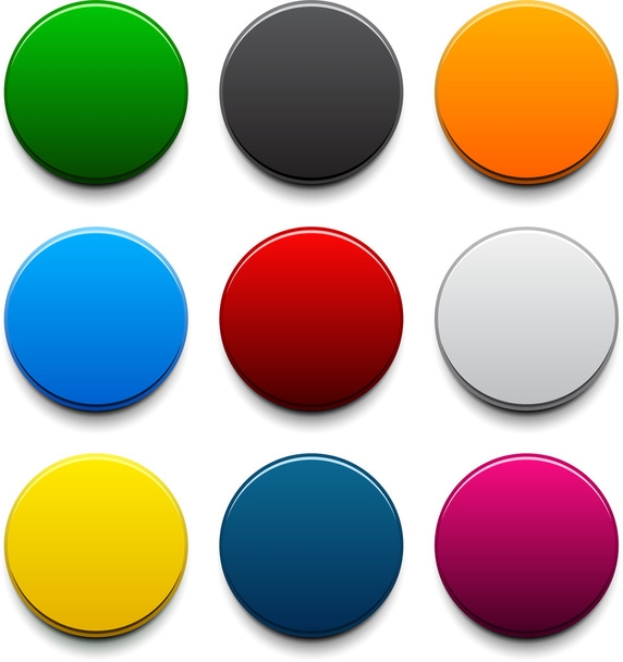 Round colorful icons. - Vector, Image