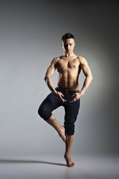 Young and stylish modern ballet dancer - 写真・画像