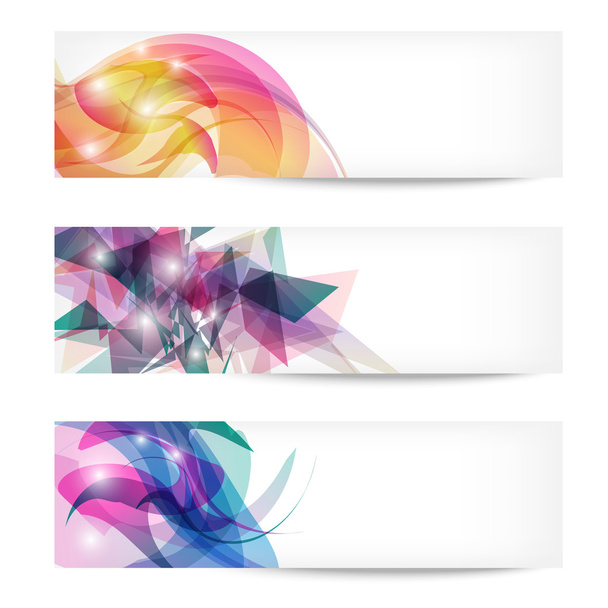 set of three abstract banners - Vektor, Bild