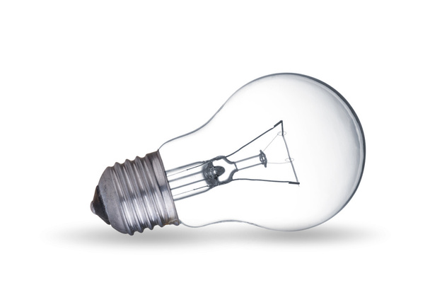 Light bulb on white - Photo, image