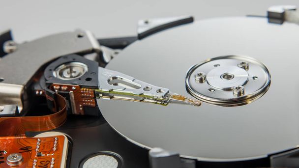 hard drive disassembled close up - Photo, Image