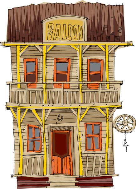 Saloon américain vintage - dessin animé
 - Vecteur, image
