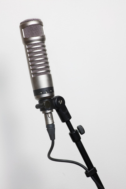 Condenser microphone on white - Fotoğraf, Görsel