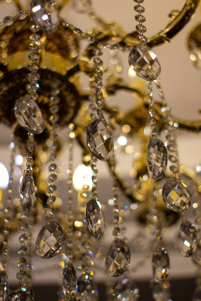 Beautiful chandelier in the theater Kemerovo, Russia. Going to the theater - Photo, Image