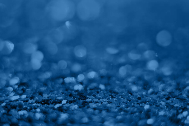 Blur abstract blue bokeh background color of year 2020. - Fotó, kép