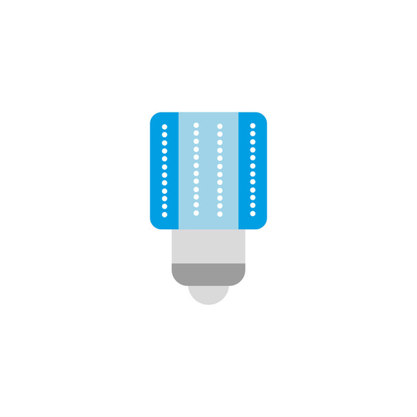 lamp led bulbs energy electricity light flat icon - Vector, Image