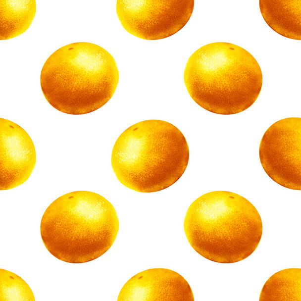 Seamless watercolor pattern with citrus - Photo, Image