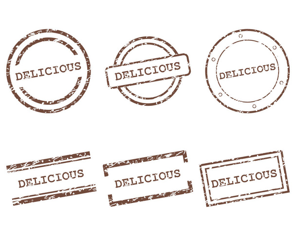 Delicious stamps - Vector, Image