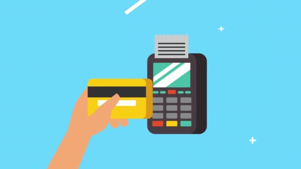elektronische handel tech met credit card - Video