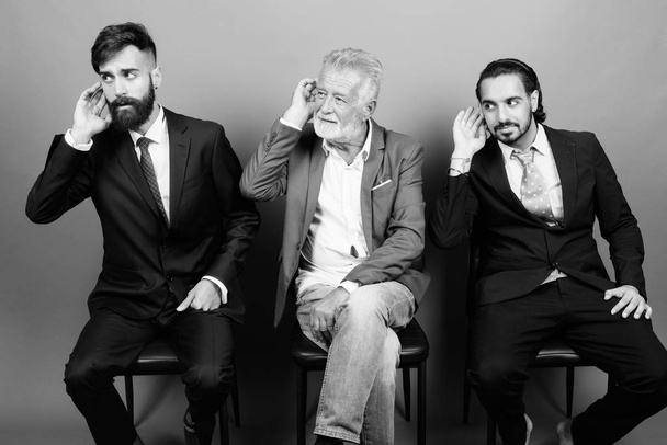 Portrait of multi ethnic bearded businessmen together - Photo, Image