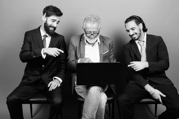 Portrait of multi ethnic bearded businessmen together - Photo, Image