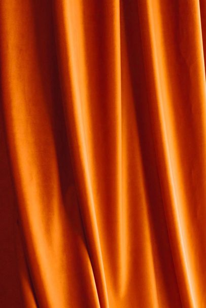 Astratto sfondo tessuto arancione, velluto materiale tessile per b
 - Foto, immagini