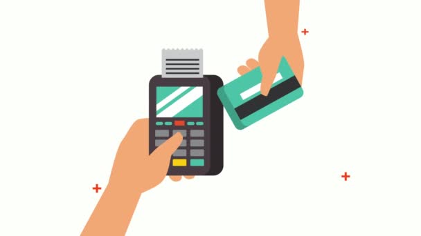 technologia handlu elektronicznego z kartą kredytową - Materiał filmowy, wideo