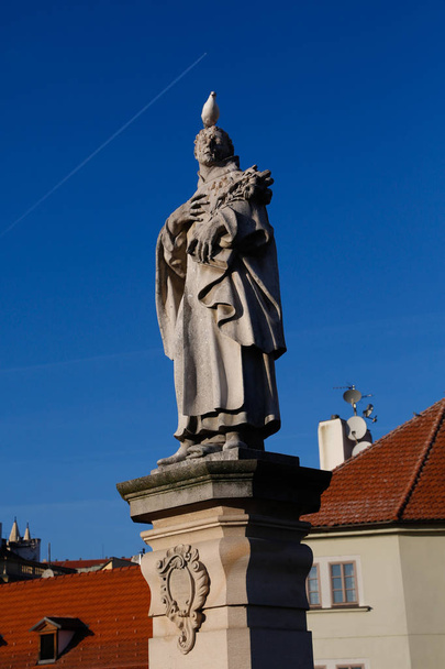 Sculpture of saints on Charles bridge in Prague - Fotografie, Obrázek