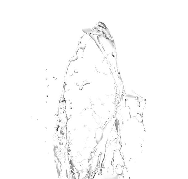 Elszigetelt átláthatónak splash vizet fröcskölő egy fehér háttérben - Fotó, kép