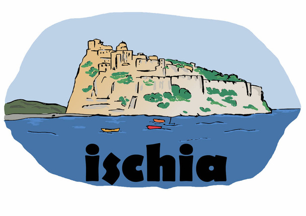  illustrazione dell'isola di Ischia a Napoli
 - Foto, immagini